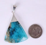 4cms BLUE OPAL SCENIC CABOCHON SILVER 950 PERU SEASCAPE PENDANT JEWELRY BB153
