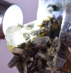 8.8cms GEM QUARTZ TWIN NATURAL CHLORITE INCLUDED PHANTOM CRYSTAL PERU  QB29