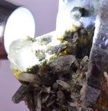 8.8cms GEM QUARTZ TWIN NATURAL CHLORITE INCLUDED PHANTOM CRYSTAL PERU  QB29