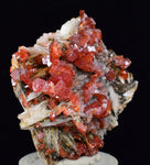 3.6cm VANADINITE CRYSTAL BARITE MIBLADEN MOROCCO MINIATURE MINERAL SPECIMEN WB21