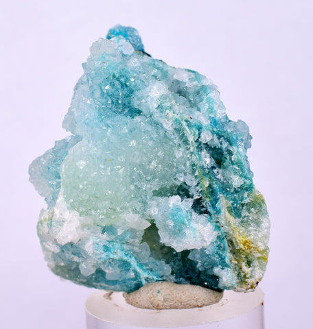 3.9cms DRUZY CHRYSOCOLLA MALACHITE QUARTZ LILY MINE PERU MINERAL SPECIMEN DB101