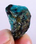 15.5carats GEM SILICA CHRYSOCOLLA CHALCEDONY PERU HIGH YIELD NEW FIND ROUGH SB52