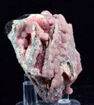 5.8cms RHODOCHROSITE ROSETTE PYRITE QUARTZ PERU PINK CRYSTALS MINERAL RB385