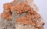 6.1 cms RED ORANGE ZEOLITE STILBITE LAUMONTITE CALCITE CRYSTALS PERU FB60