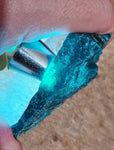 8cm GEM BLUE MALACHITE PERU TRANSLUCENT CHRYSOCOLLA BOTRYOIDAL CRYSTAL UB172