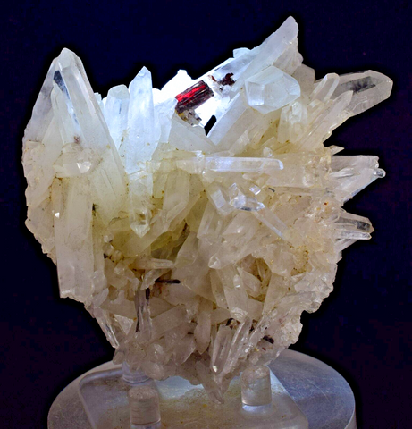 10cms RED HUBNERITE QUARTZ CRYSTALS MINERAL SPECIMEN COLLECTOR PERU MB138