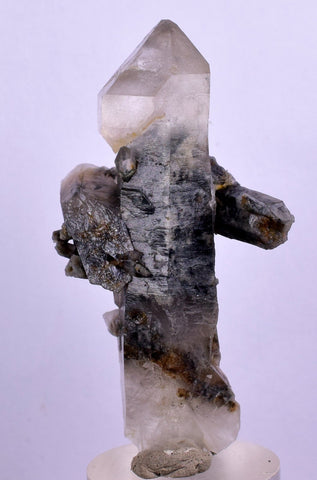 5.8cms GEM QUARTZ SCEPTER NATURAL CHLORITE INCLUDED PHANTOM CRYSTAL PERU  QB27