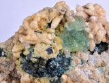 10.8cms GREEN FLUORITE PYRITE CRYSTAL PERU HUANZALA MINE SHINY NEW FIND KB33