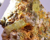 5cms YELLOW APATITE CRYSTALS IMILCHIL MOROCCO MINERAL SPECIMEN AB237