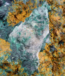 8.4cms ATACAMITE QUARTZ CRYSTALS LIMONITE  LILY MINE PERU MINERAL SPECIMEN AB185