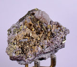 6.4cms APATITE SIDERITE QUARTZ CRYSTALS CHALCOPYRITE BORNITE PYRITE PERU AB61