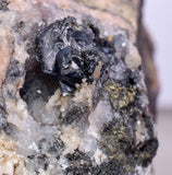 5.6cm ACANTHITE RHODOCHROSITE CHALCOPYRITE PYRARGYRITE QUARTZ CRYSTAL PERU HB182