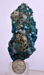 6.6cms QUARTZ CHRYSOCOLLA TENTADORA MINE PERU GRAPE BOTRYOIDAL CRYSTAL CB150