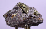 6.4cms APATITE SIDERITE QUARTZ CRYSTALS CHALCOPYRITE BORNITE PYRITE PERU AB61