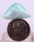 6.5ct GEM BLUE OPAL SCENIC CABOCHON PERU SEASCAPE PENDANT JEWELRY BB130