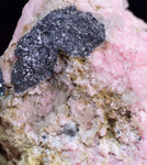 8.3cms RHODOCHROSITE QUARTZ CALCITE CRYSTALS JORDANITE (?) GALENA PERU RB511