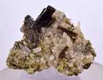 5.6cms PREMIUM EPIDOTE QUARTZ MINIATURE CRYSTALS PERU AESTHETIC COLLECTOR CB164