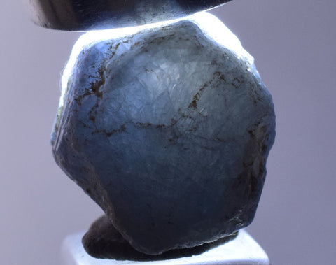 21cts SAPPHIRE CRYSTAL NATURAL ROUGH BLUE TANZANIA MINERAL SPECIMEN TB113