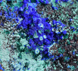 7.1cms AZURITE MALCHITE CRYSTALS PERU MINERAL SPECIMEN CUSCO UB209