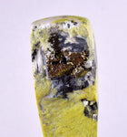 7.3cm CARVING FANG SERPENTINE PYRITE SCULPTURE ART PERU MINERAL SPECIMEN  JB06