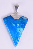 3.8cms BLUE OPAL SCENIC CABOCHON SILVER 950 PERU SEASCAPE PENDANT JEWELRY BB154