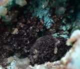 10.4cms DRUZY CHRYSOCOLLA QUARTZ MALACHITE BOTRYOIDAL PERU MINERAL SPECIMEN DB85
