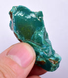 17grs GEM SILICA CHRYSOCOLLA LILY MINE PERU CHALCEDONY QUARTZ BLUE ROUGH SB142