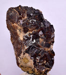 6cms  GEM GARNET STEPPED SPESSARTINE CRYSTALS PERU SHINY SHARP RARE GB54