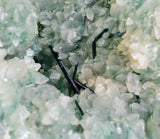 10.3cms ATACAMITE CALCITE DRUZY CHRYSOCOLLA MALACHITE LILY MINE PERU AB249