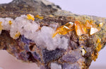 3.4cms GEM RARE WULFENITE FLUORITE MINI CRYSTALS ALAMO ARIZONA USA YB35