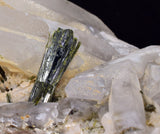 12.3cms QUARTZ EPIDOTE CRYSTAL MINERAL SPECIMEN QB109