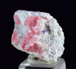 1.9cms RHODOCHROSITE PYRITE FLUORITE CHINA CRYSTAL RHOMBOHEDRAL MINIATURE RB638