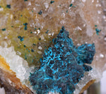 7.9cms DRUZY CHRYSOCOLLA QUARTZ LILY MINE PERU COPPER 2000 DISCOVERY DB40