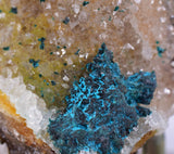 7.9cms DRUZY CHRYSOCOLLA QUARTZ LILY MINE PERU COPPER 2000 DISCOVERY DB40