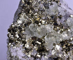 16cms PYRITE CUBIC QUARTZ FLUORITE PERU SHINY CRYSTALS MINERAL MB128