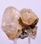 2.9cms CALCITE WITH QUARTZ CRYSTALS PERU SHINY MINERAL SPECIMEN COLLECTOR GB09