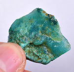 8.2grs GEM SILICA CHRYSOCOLLA LILY MINE PERU CHALCEDONY QUARTZ BLUE ROUGH SB143