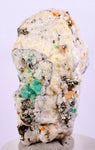 3.3cm EMERALD CRYSTAL PYRITE SLATE CALCITE QUARTZ COLOMBIA MINERAL SPECIMEN EB33