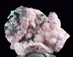 3.9cms RHODOCHROSITE ROSETTE PYRITE QUARTZ PERU PINK CRYSTALS MINERAL RB403