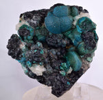 7.9cms DRUZY CHRYSOCOLLA QUARTZ MALACHITE BOTRYOIDAL PERU MINERAL SPECIMEN DB84