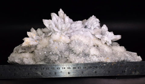 29cms NATURAL QUARTZ CALCITE PYRITE CRYSTALS MINERAL SPECIMEN QB90