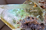 21.5cms TWIN SELENITE CRYSTALS CHRYSOCOLLA SPHERES INSIDE LILY MINE PERU TB126