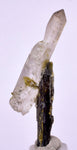4.1cms PREMIUM EPIDOTE QUARTZ MINIATURE CRYSTALS PERU AESTHETIC COLLECTOR CB129