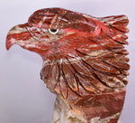 18cms EAGLE JASPER QUARTZ CARVING HANDMADE SCULPTURE PERU COLLECTOR JB24