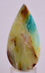 120ct GEM BLUE OPAL SCENIC CABOCHON PERU SEASCAPE PENDANT JEWELRY BB253