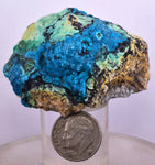 5.4cms QUARTZ CHRYSOCOLLA BOTRYOIDAL TENTADORA MINE PERU MINERAL SPECIMEN CB118