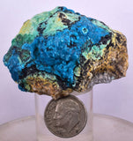5.4cms QUARTZ CHRYSOCOLLA BOTRYOIDAL TENTADORA MINE PERU MINERAL SPECIMEN CB118