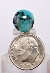 3carats GEM SILICA CHRYSOCOLLA CABOCHON CHALCEDONY PERU SCENIC BB208
