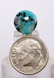 3carats GEM SILICA CHRYSOCOLLA CABOCHON CHALCEDONY PERU SCENIC BB208
