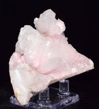 7.2cms RHODOCHROSITE ROSETTE QUARTZ PERU PINK CRYSTALS NEEDLES MINERAL RBZ462